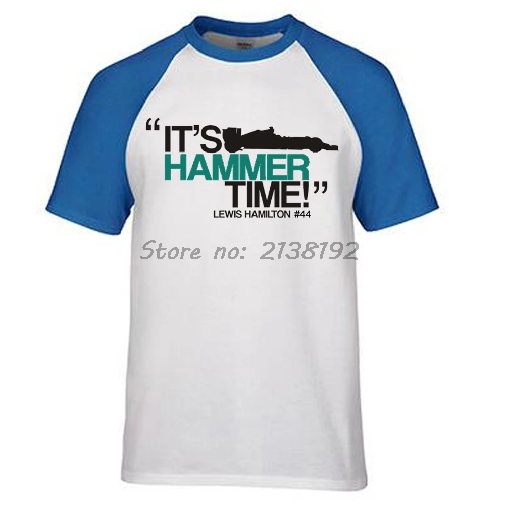 WHITEBLUE Lewis Hamilton 44 Formula 1 Motor Мужская Футболка реглан Модный летний подарок мужской pretern футболка новые топы Мужские - Цвет: WHITEBLUE
