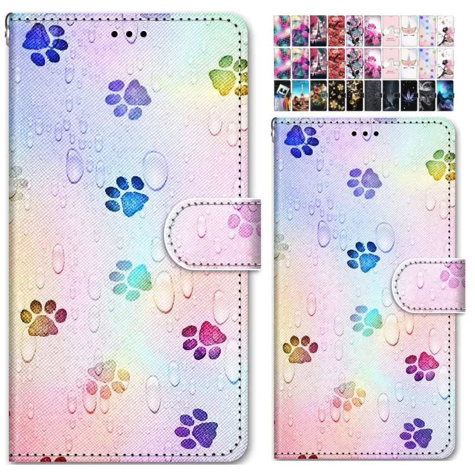 Чехол книжка для Huawei Y3 2017 Y5 II Y6 2018 Y7 2019 Y9 Enjoy 10 Plus 8 P7 башня небо O08F|Чехлы-портмоне| |