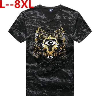 

Plus big 10XL 8XL 6XL 5XL fashion pattern men T shirt brand-clothing casual summer Tshirt male qulaity stretch black Tees & tops