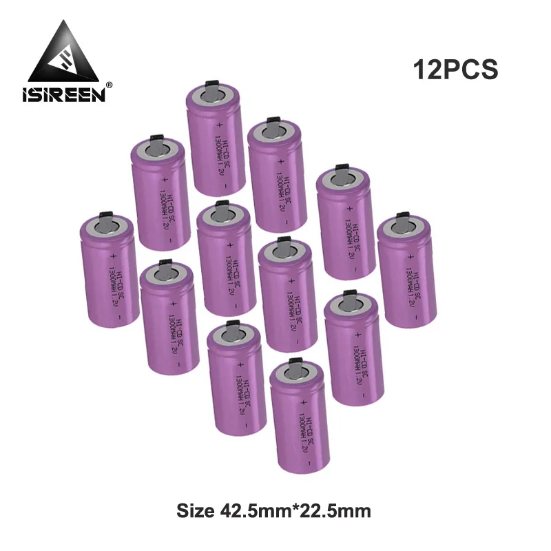 DIY 12 В 14 4 в 18 36 аккумуляторные блоки 1 2 1300 мАч Subc Ni CD батареи SC Ni-CD аккумуляторы