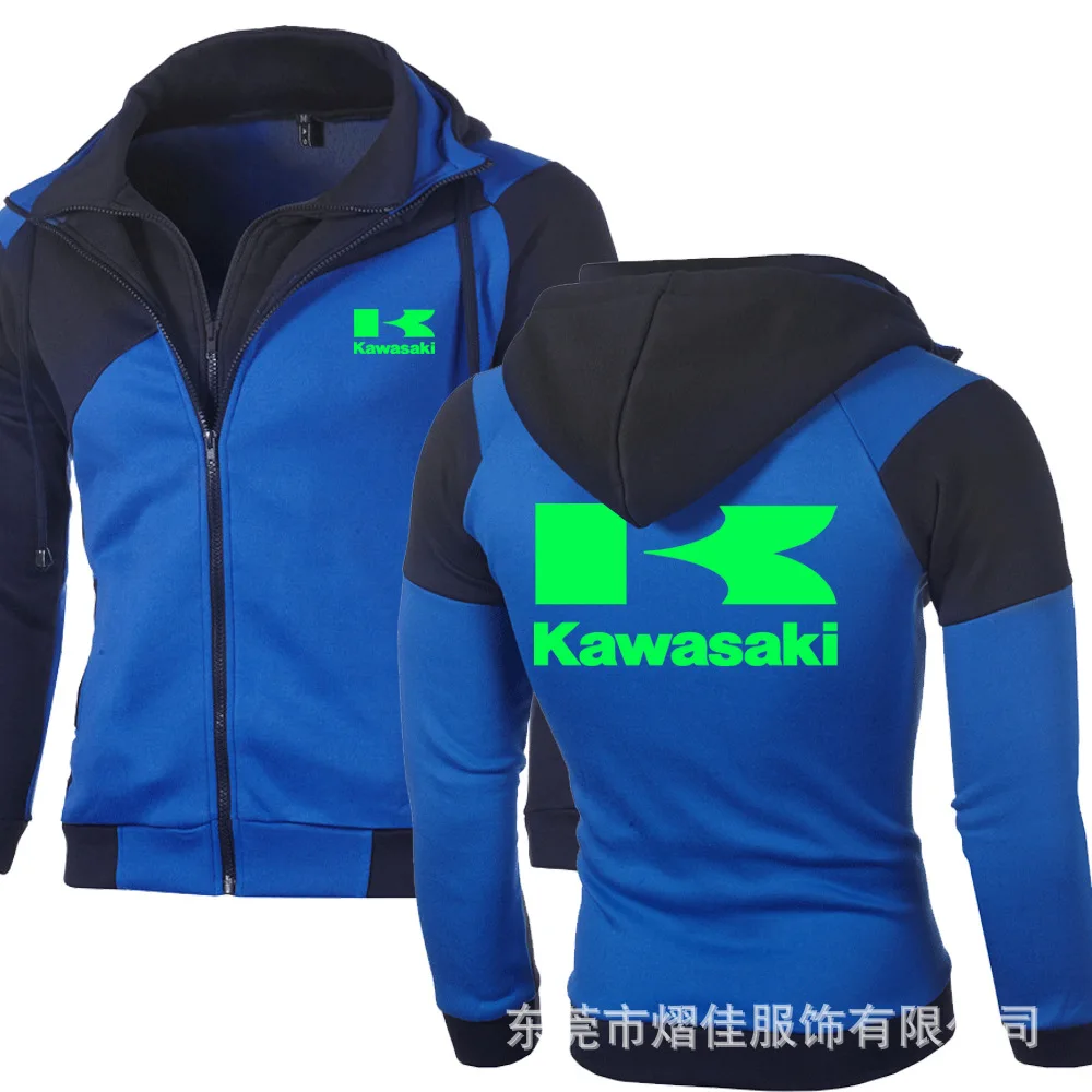 Kawasaki свитера с логотипами Высокое качество Повседневная куртка двойная молния для Suzuki толстовка флис кардиган пальто K