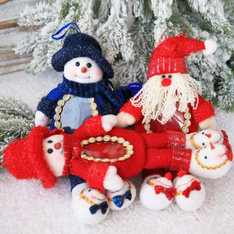 

Christmas Gift For Kids 3D Christmas Doll Candy Treats Bags Stockings Gifts Holders Xmas Decoration Fireplace Hanging Ornaments