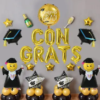 

2020 Graduation Decorations 16-Inch Congrats Letter Balloon Banners For Graduation Party Decorations