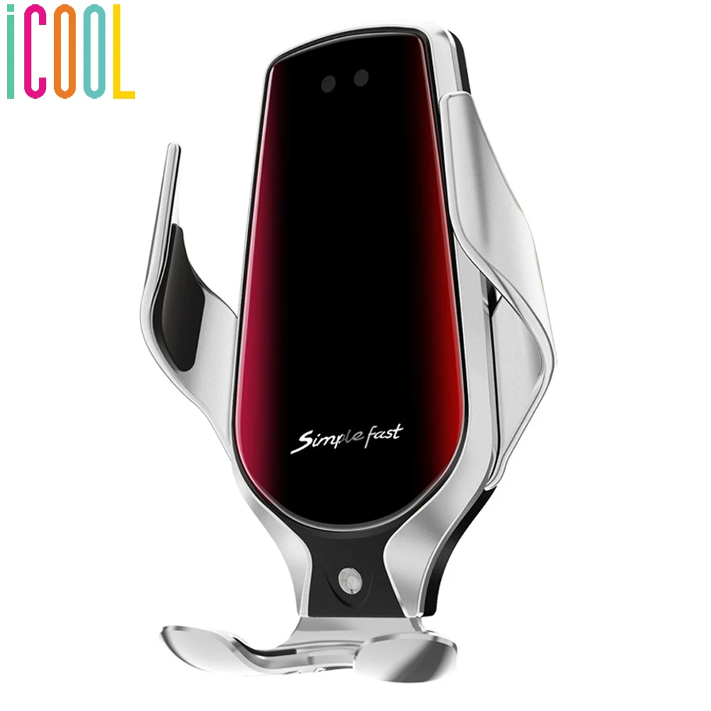 

Wireless Charger Car Mount Bracket Intelligent Infrared Fast Charger Stand Car Phone Holder For Universal Vehicle Air Outlet