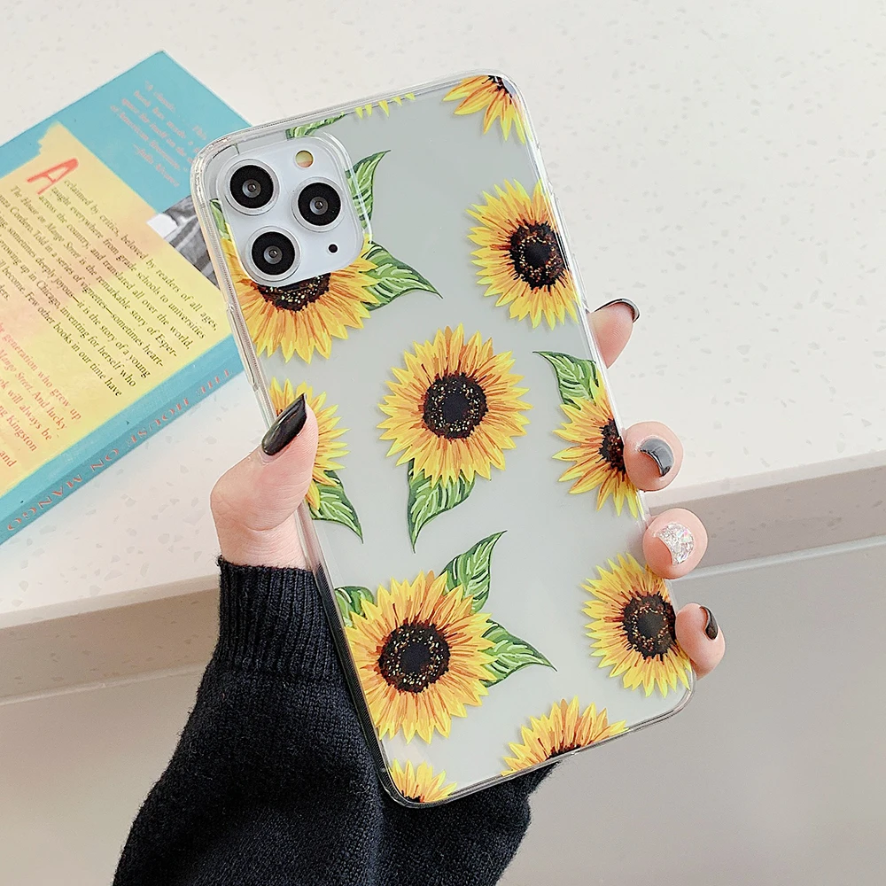 LOVECOM листья и ананас Прозрачный чехол для телефона для iPhone 11 Pro Max XR XS Max 7 8 Plus X Прозрачная мягкая Гальваническая задняя крышка - Цвет: m