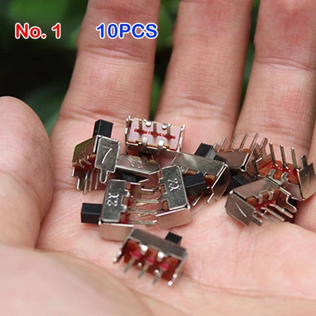 5 piezas Interruptor deslizante de 3 posiciones, Panel PCB 2P3T, montaje en  Panel, interruptor deslizante Vertical de 6 pines, alta corriente 3A 250V,  palanca en 3 Pi - AliExpress