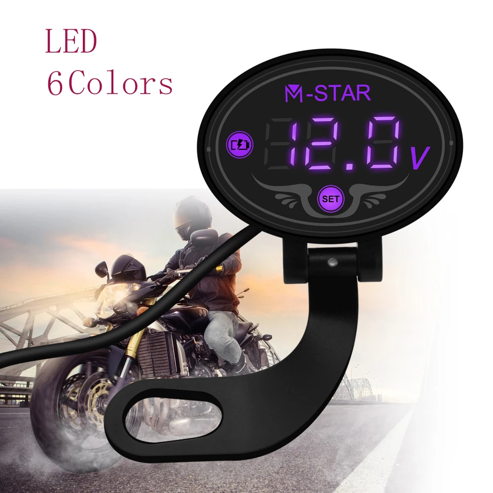

Waterproof LED Digital Voltmeter Tester DC 9V to 24V voltage Panel Meter For Honda SL230 CRF450R CRF250X CRF450X CRF230F XR230