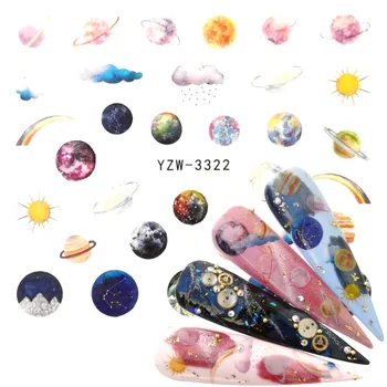 

FWC 2020 New 1 PC Water Nail Stickers Mysterious Starry Series Designs Transfer Sliders For Nail Watermark Decals DIY Manicure