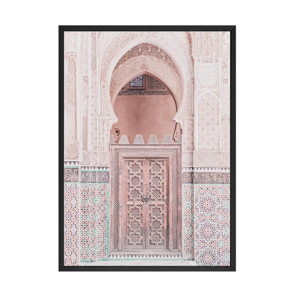 Allah-Islamic-Morocco-Door-Wall-Art-Canvas-Poster-Arch-Pink-Door-Print-Kasbah-Camel-Nordic-Animal (8)