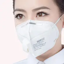 10 шт./лот 9001VDust маска PM 2,5 Анти-туман маски против гриппа дыхательный клапан для взрослых KN90 безопасный сажевый респиратор