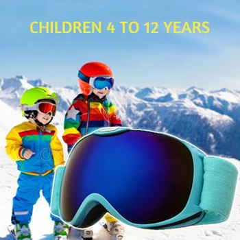 

New Style Children's Ski Goggles Large Spherical Glasses Cocker Myopia Glasses/Double Layer Anti-Fog