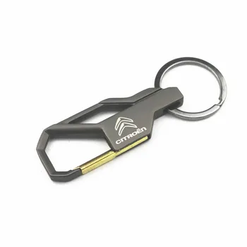 

3D Car Keychain Metal Key Holder Logo Car Fashion For Citroen C1 2 3 4 5 6 8 C4L DS3 4 5 6 DS5LS C-ELYSEE Key Chain Ring