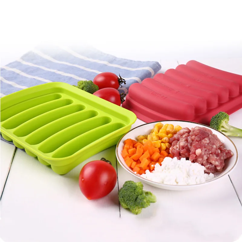 Homemade DIY Sausage Maker Silicone Mold Hot Dog Handmade Ham Mould Kitchen Making And Refrigerated Cake Tool | Дом и сад
