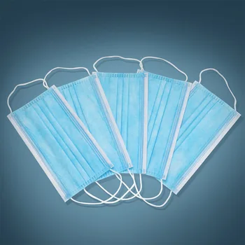 

50pcs Mask Anti-droplet Disposable Nonwove 3 Layer Ply Filter Mask mouth Face mask filter Breathable anti-dust Masks
