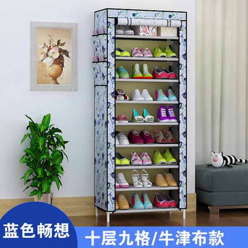 Оксфордская ткань Пыленепроницаемая шкаф для обуви современный и зауженный