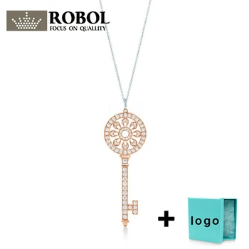 

Xl tf rllen sterling silver key series sweater chain necklace is very suitable for women's party jewelry wholesale free shipping