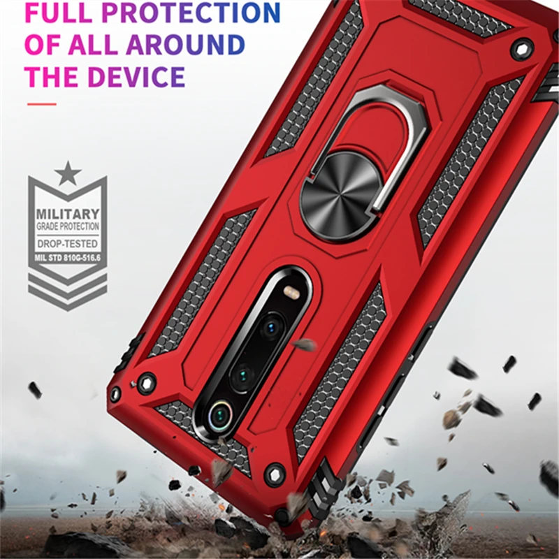 Жесткий бронированный чехол с подставкой для Xiaomi Redmi K20 K30 Note 8T 8 7 Pro 8A 7A Mi 9 9T CC9 A3 Lite Note10 Play, противоударный чехол