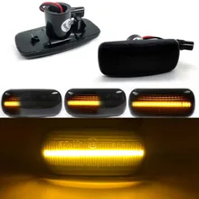 

2Pcs Smoked Dynamic Amber LED Side Marker Turn Signal Light For Jeep Compass MK49 Grand Cherokee Liberty KK Patriot Commander XK