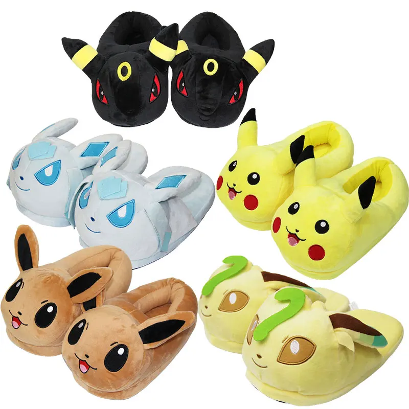 Аниме Покемон Пикачу Плюшевые игрушки обувь Eevee Umbreon Leafeon Glaceon плюшевые вещи