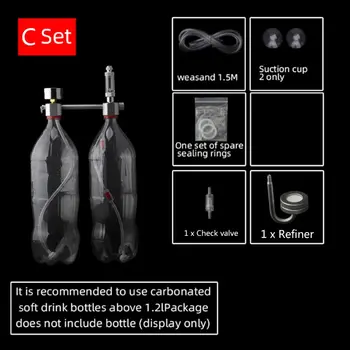 

Aquarium DIY CO2 System Generator Kit Bubble Counter Plants Diffuser Regulator D08F