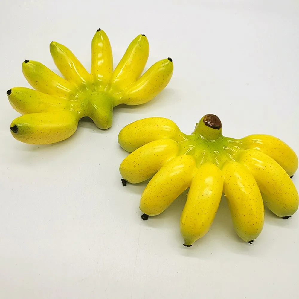 1 набор пластиковых имитации бананов Желтый букет модель украшения для дома реквизит для фотосъемки искусственные бананы