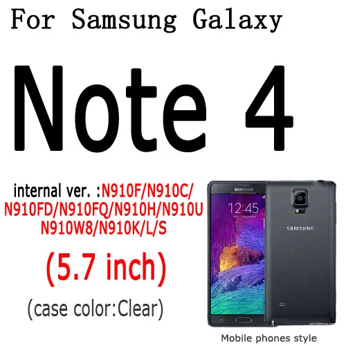 Для samsung Galaxy Xcover 4 4S Note 9 8 10 Pro 5 Чехол Ультра тонкий прозрачный мягкий ТПУ силиконовый чехол Xcover4 G390F - Цвет: for Note 4