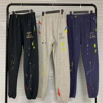 

Manual Splash ink Gallery Dept Vintage Sweatpants Women Men 1:1 High Quality Pants Gallery Dept Drawstring Joggers Sweatpants