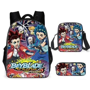 

3Pcs/set Beyblade Burst 2020 School Bags Set for Kids Boys School Backpacks Shoulder Bagpack Children Bookbag Satchel