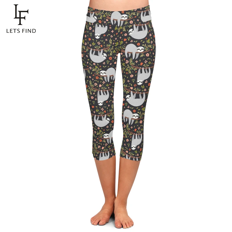 Printed capri leggings for summer Clearance
