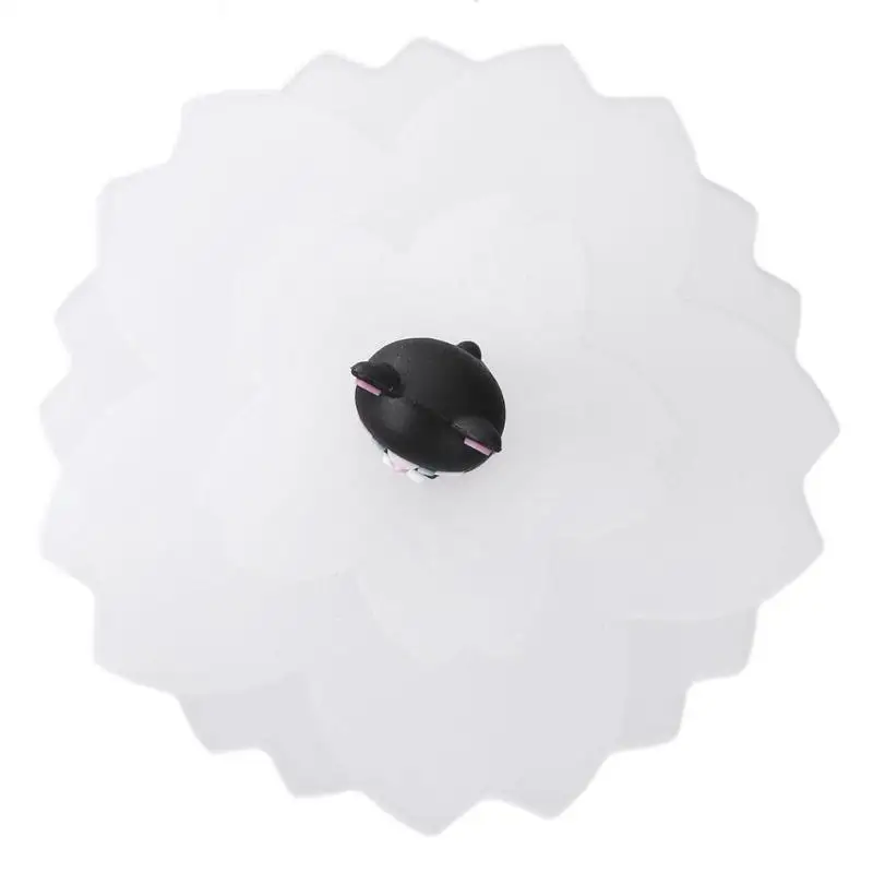 Black stereo cat Силиконовый чехол для чашки прозрачный Вишневый термостойкий пылезащитный герметичный многоразовый чехол необходимые бытовые кухонные питьевые принадлежности - Цвет: Black stereo cat