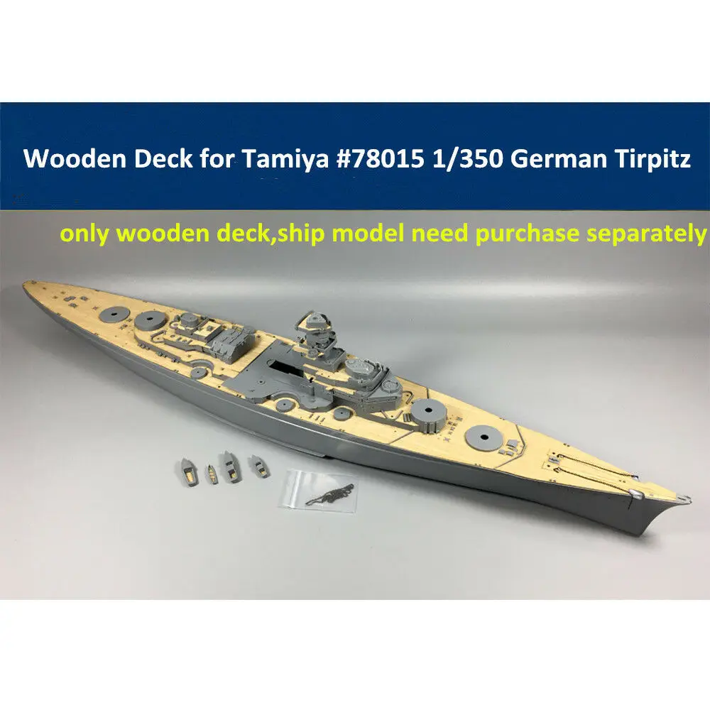Деревянная колода для немецкого боевого корабля Tamiya масштаб 78015 1/350 Tirpitz модель