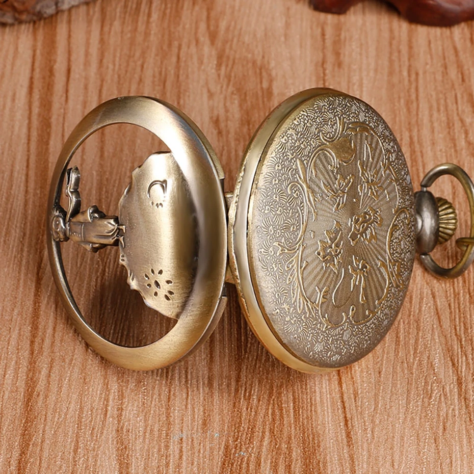 Hot Selling Classic The Little Prince Movie Planet Blue Bronze Vintage Quartz Pocket FOB Watch Popular Gifts for Boys Girls Kids 2019 2020 2021 2022 2023 2024 (6)