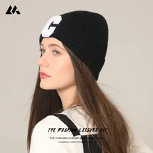 

Unisex Hat Cotton Blends Solid Warm Soft HIP HOP C Letter Knitted Hats Men Winter Caps Women's Skullies Beanies for Girl шляпа