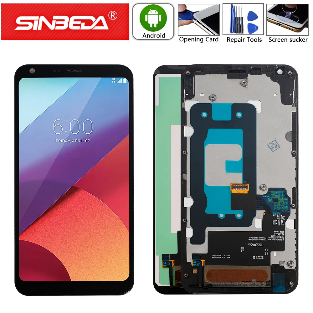 

5.5" Original For LG Q6 Display LCD Touch Screen with Frame Digitizer For LG Q6 LCD For LG G6 Mini Display M700A M700DSK M700A