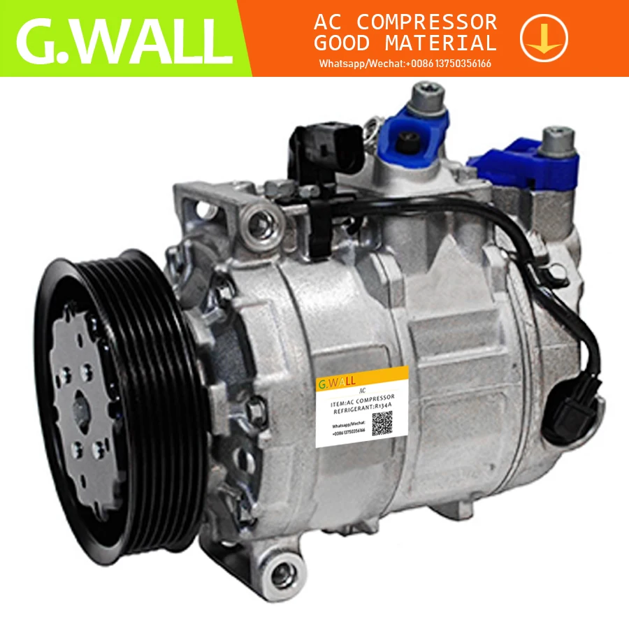 

For Audi a4 air conditioning compressor Audi A4 B6 8E A6 4B V6 TDI for Volkswagen Polo 4B0260805J 8E0260805C 6SEU12C 447220-8810