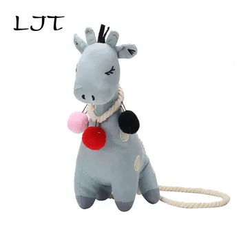 

LJT Cute Small Bag Female 2019 New Fashion Funny Personality Deer Design Messenger Bag Mini Handbags Shoulder Bag for Girls