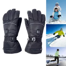 Унисекс Зимние теплые перчатки с подогревом Термоизолированный Регулируемый температурный ручной теплый для лыжного спорта и 4O10