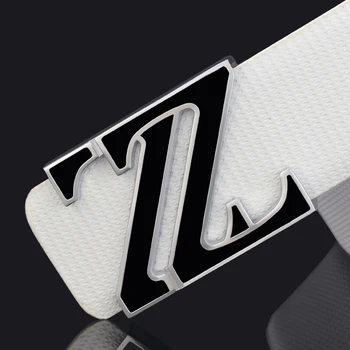 

Casual Z Letter Mens Belt high quality Fashion buckle Luxury Brand genuine leather Designer White Cowskin Waist Strap