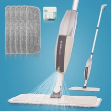 Serpillière à Spray manuel pour le nettoyage des sols de la maison, avec tampons en microfibre