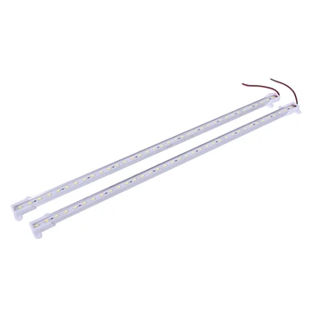 

2x 50CM 12V 36 LED 5630 SMD Hard Strip Light Aluminum Shell With End Cap White