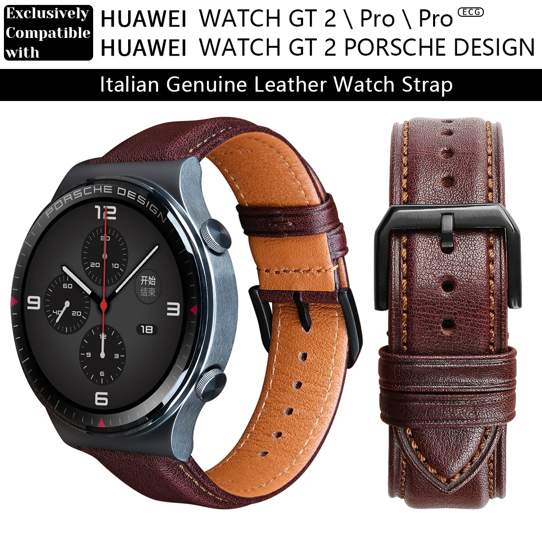 18mm Leather Strap For Huawei Watch GT 4 41mm Smart Watch Band For Huawei  Watch GT4 41mm Strap Wristband Bracelet correa - AliExpress
