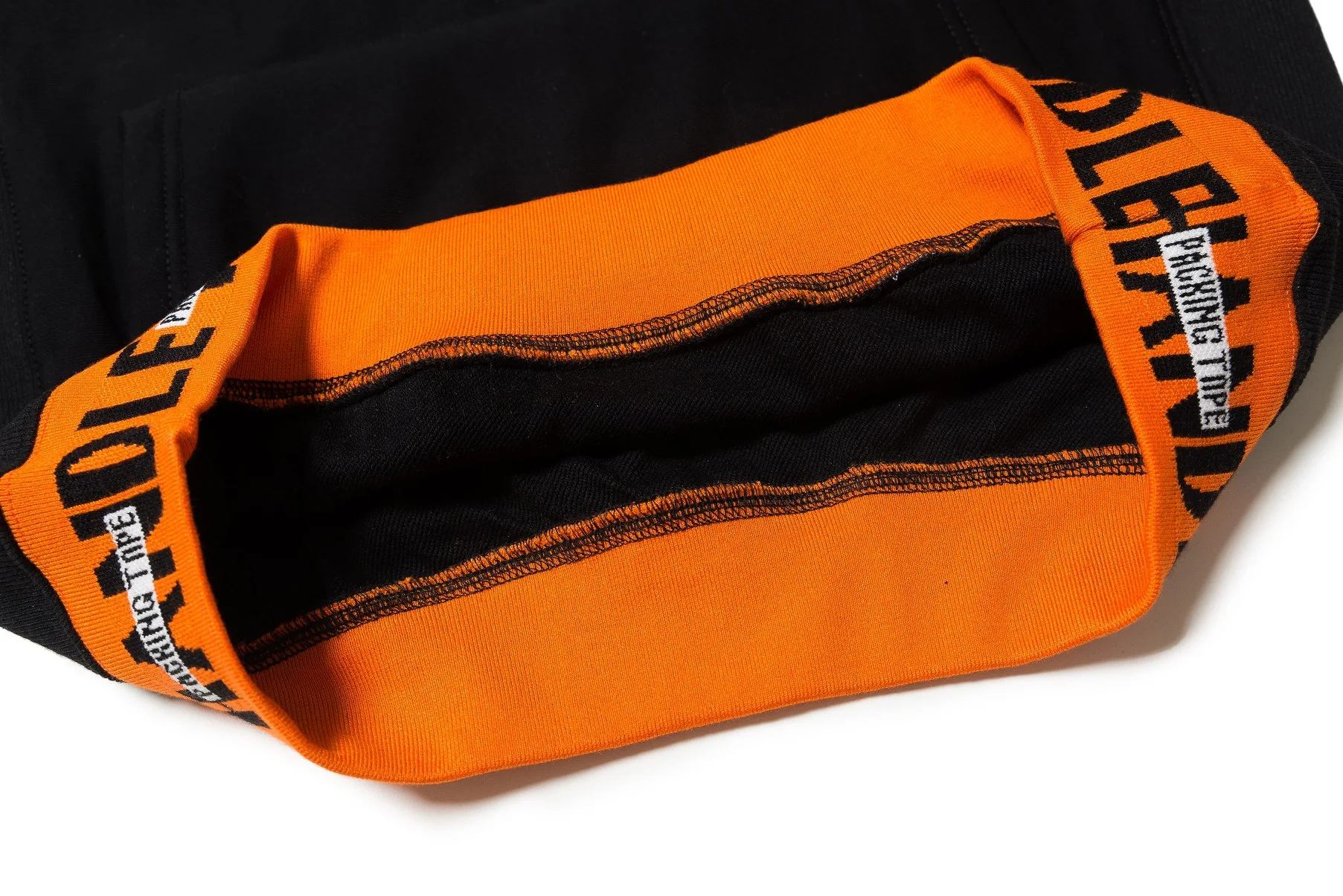 HP Black Orange High Quality Terry Lettered Joint Hem Hoodie Men And Women Couples Loose-Fit Celebrity Style Hoodie