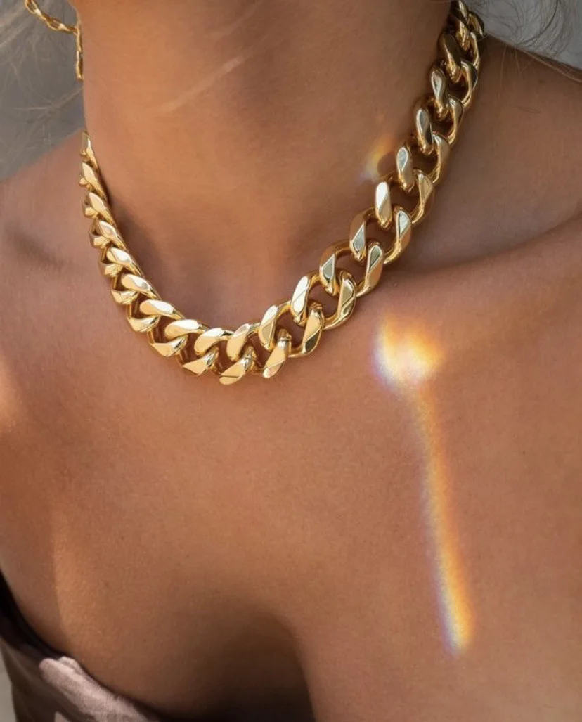 Stainless Steel Cuban Chain Choker 