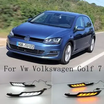 

LED DRL Daytime Running Light Car Accessories ABS 12V Fog Lamp cover For VW Volkswagen Golf 7 2013 2014 2015 2016
