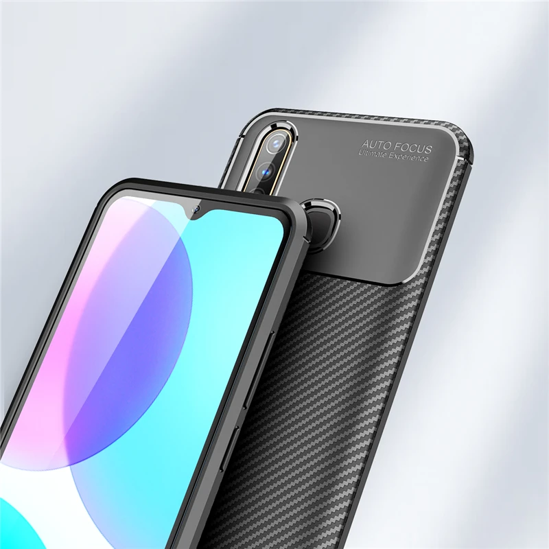 ДЛЯ Vivo U3 чехол мягкий силиконовый тонкий корпус из углеродного волокна 6 53 дюймов