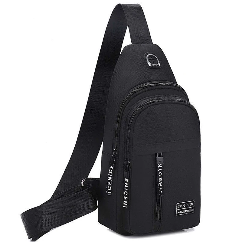 1PC Men Shoulder Bags Men Shoulder Bags Nylon Chest Bag Multifuncional Crossbody Bags Fashion Sport Travel Sling Bag Messenger for Male