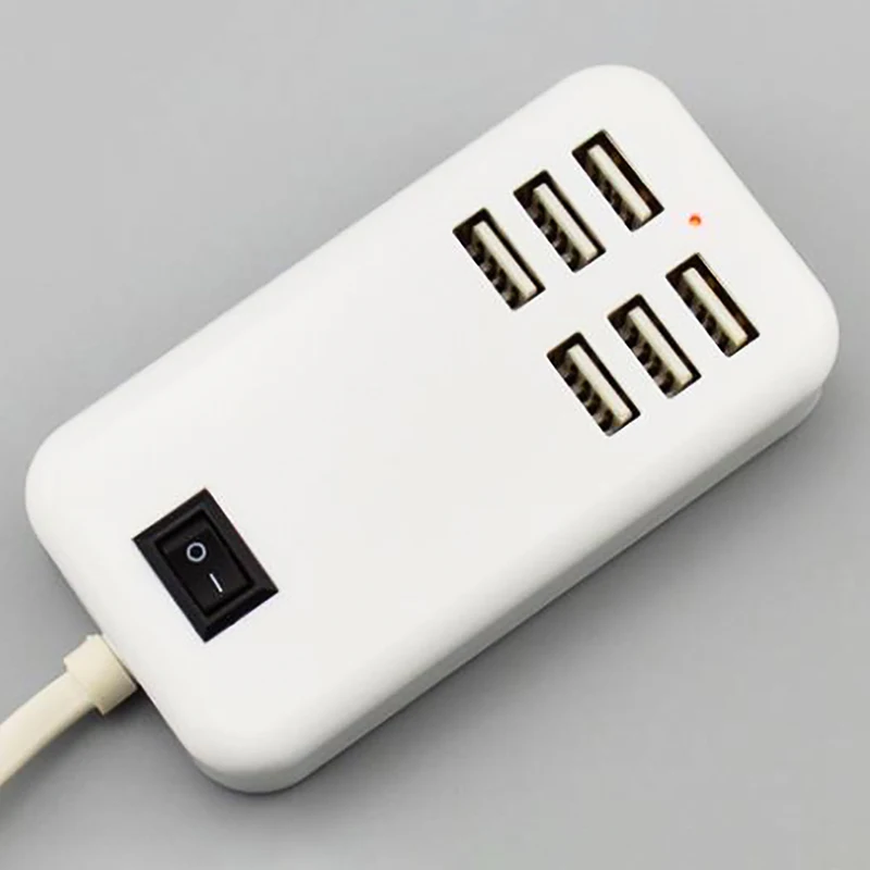 6 портов зарядное устройство USB разъем ЕС США для Xiaomi HuaWei iPhone телефон зарядка концентратор адаптер 5V6A Универсальный Мульти док-станция для зарядки с USB