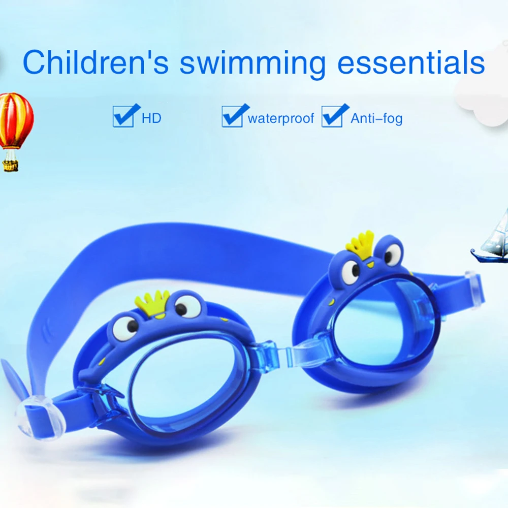 MYSTYLE, очки для плавания, детские, мультяшная лягушка, HD, водонепроницаемые, противотуманные, для детей, для плавания, ming, очки, 4 цвета, для плавания, очки для мальчиков и девочек
