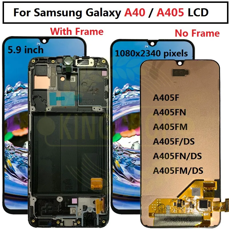 5,9 дюйма для samsung Galaxy A40 lcd A405 A405F A405FN/D A405DS дисплей сенсорный экран с рамкой дигитайзер в сборе для samsung A40 lcd