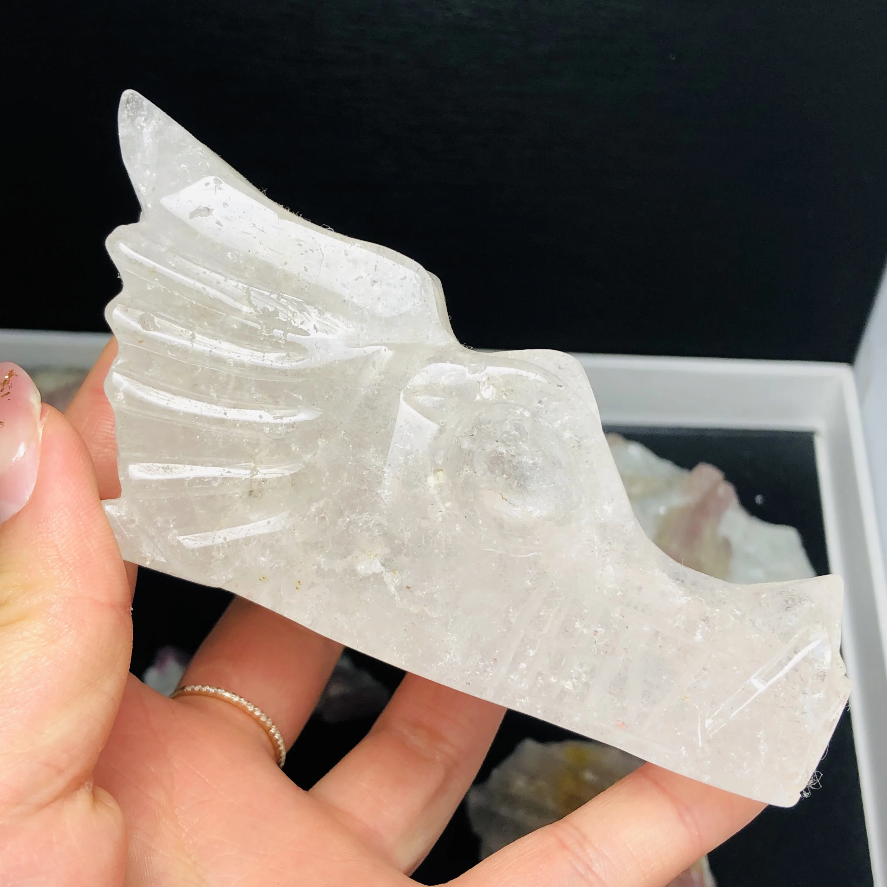 

Rare Colorful Natural Crystal Animal Dragon Head Skull Hand Carved and Polished Home Decoration Collection